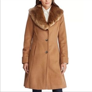 Buy 2 - Get 1 FREE - Lauren Ralph Lauren Faux-Fur-Collar Walker Coat